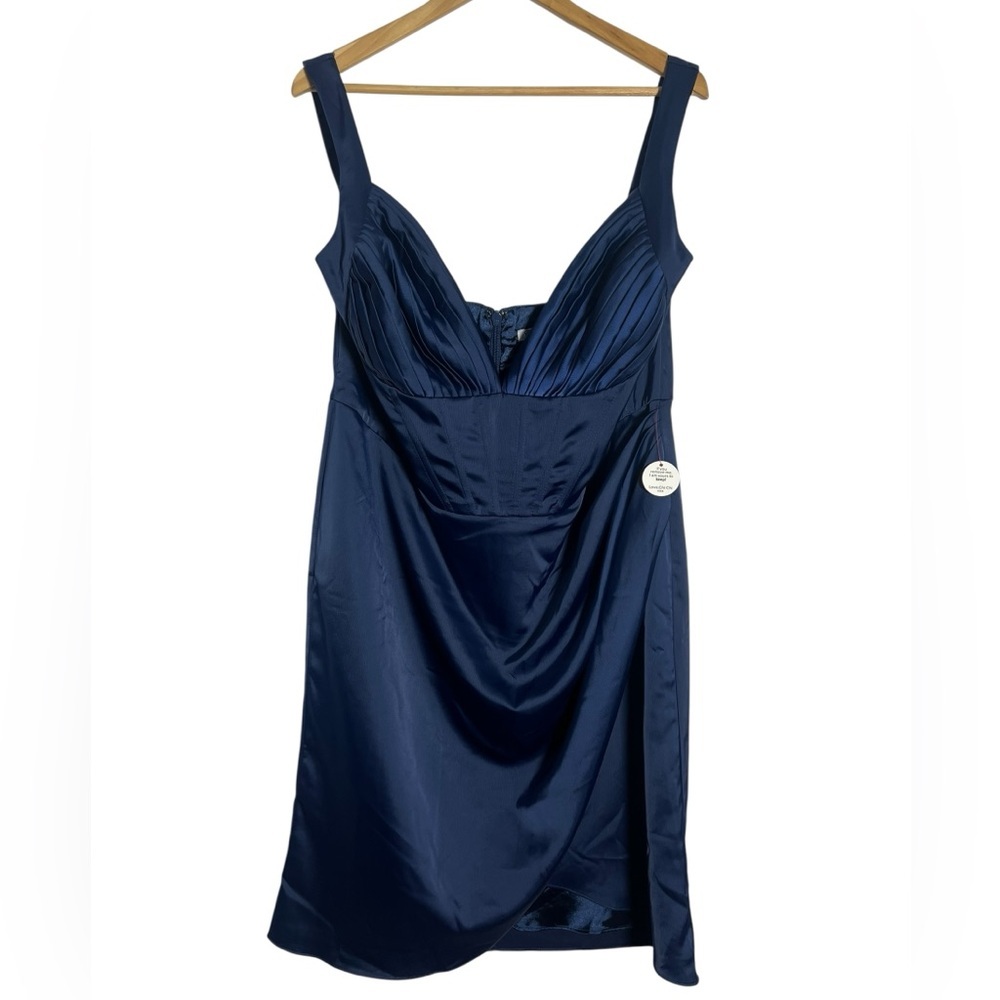 Chi Chi London Midnight Blue Midi Dress - Formal - Size 16 - Picture 4 of 6